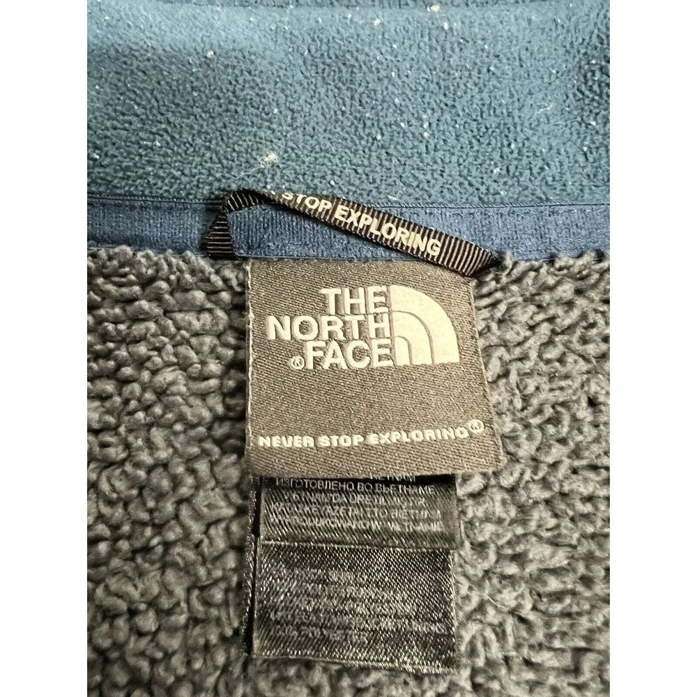The North Face Men's Fleece Full Zip Jacket‎ Blue Size L Synthetic Sherpa Lined